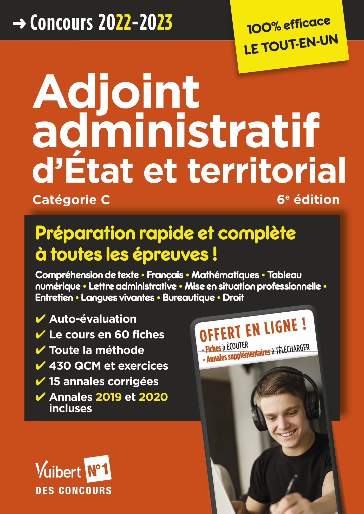 Concours Adjoint administratif d'Etat et territorial - Préparation rapide et complète à toutes les épreuves ! - Annales 2021 - Olivier Bellégo - VUIBERT