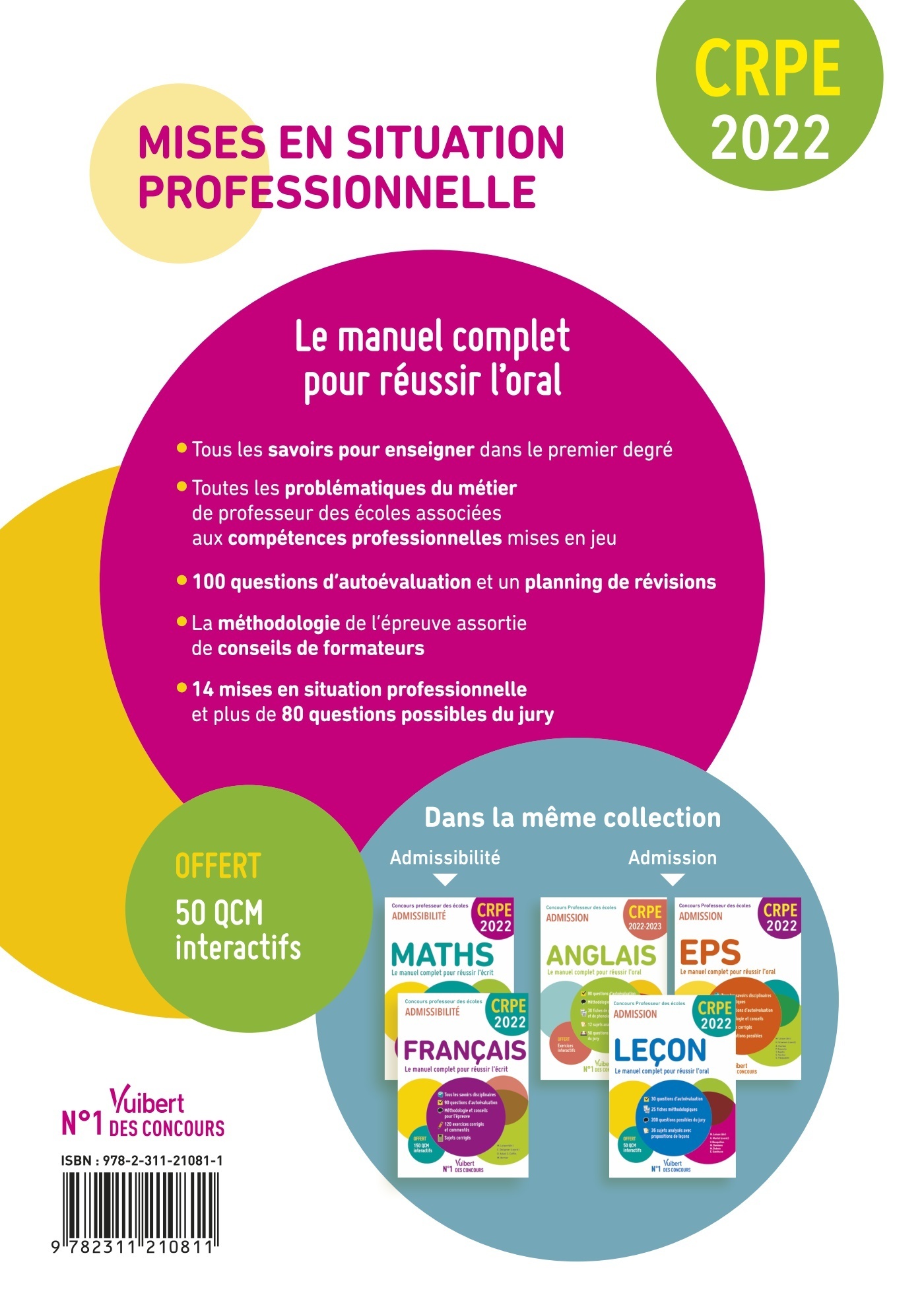 CRPE - Préparer les mises en situation professionnelle - Le manuel complet pour réussir l’oral - Danièle Dubois - VUIBERT