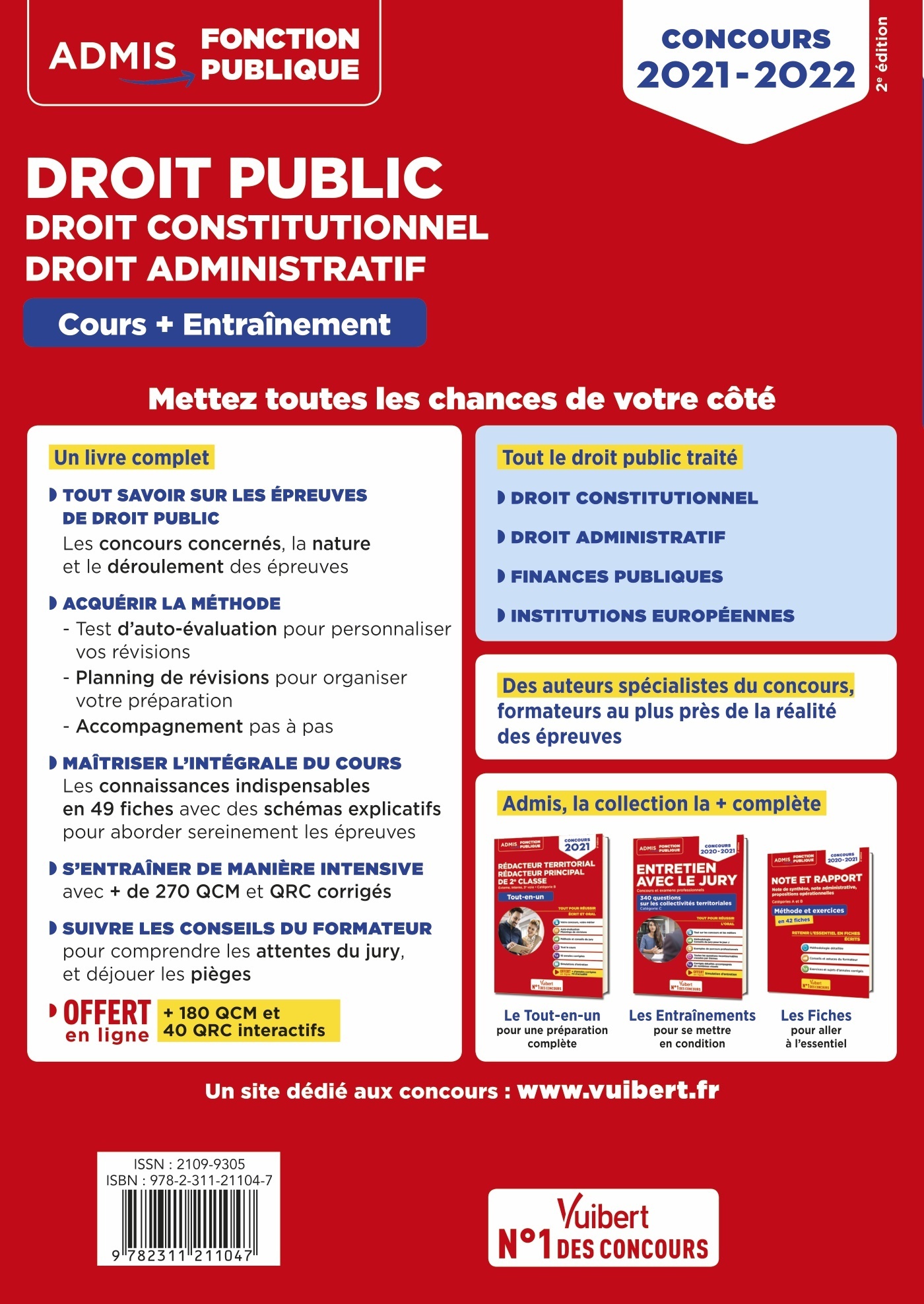 Droit public - Droit constitutionnel - Droit administratif - Cours et entraînement -  Catégories A et B - Olivier Bellégo - VUIBERT