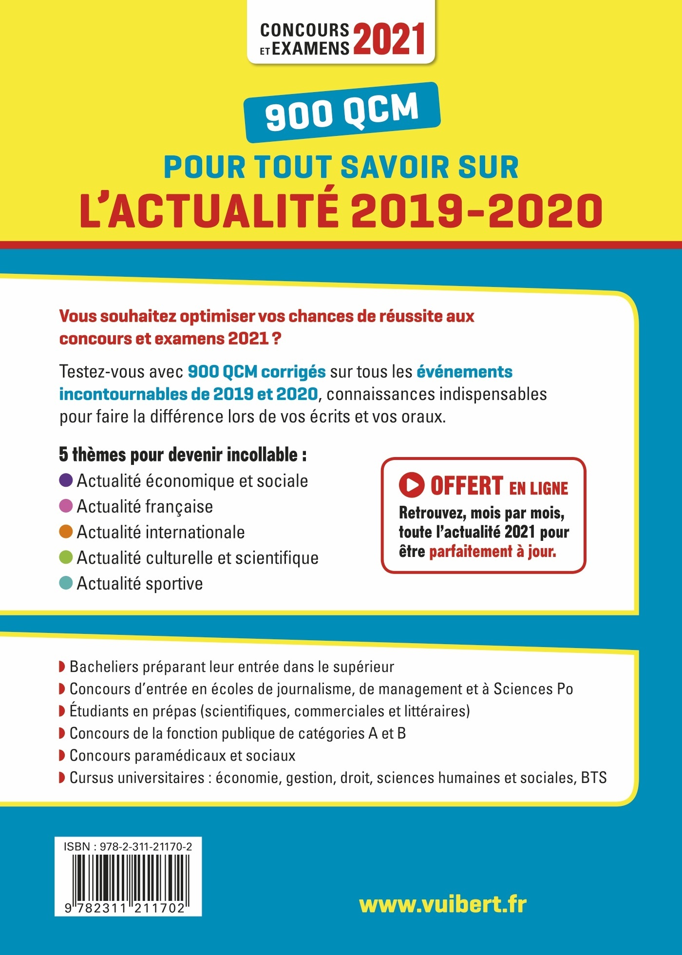 900 QCM pour tout savoir sur l'actualité 2019-2020 - Rémi Pérès - VUIBERT