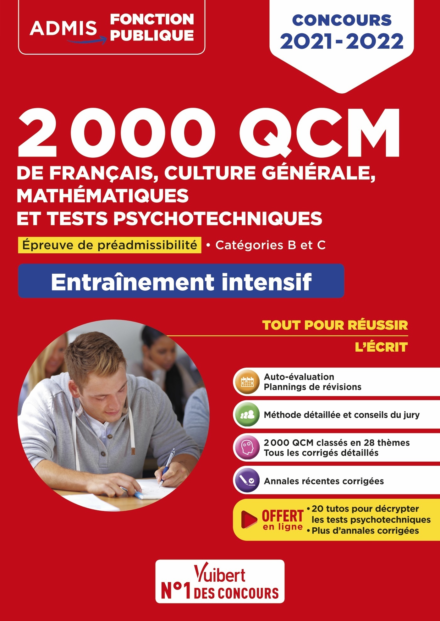 2000 QCM de Français, Culture générale, Mathématiques et Tests psychotechniques - Dominique Dumas - VUIBERT