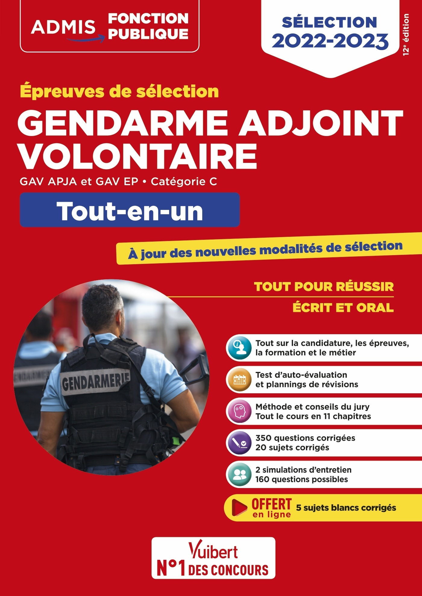 Epreuves de sélection Gendarme adjoint volontaire 2022-2023 - Catégorie C - Tout-en-un - Bernadette Lavaud - VUIBERT