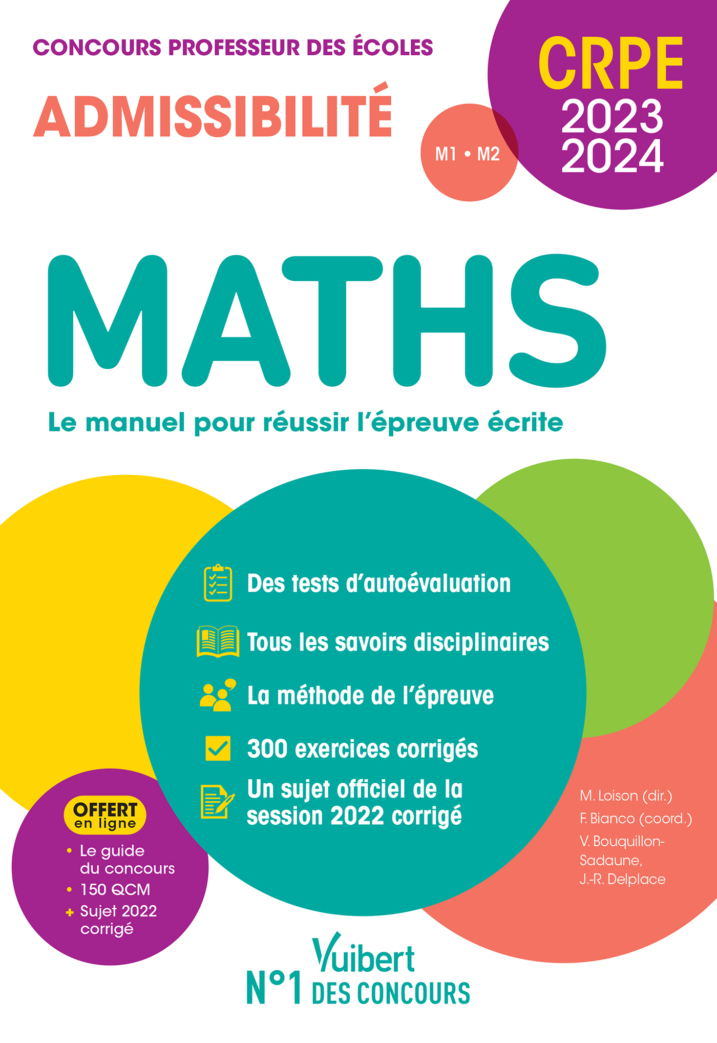 Maths - CRPE 2023-2024 - Epreuve écrite d'admissibilité - Marc Loison - VUIBERT