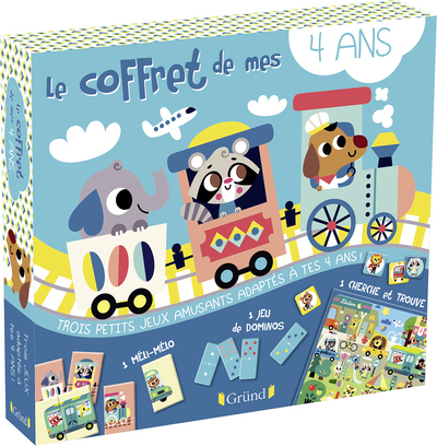 Le coffret de mes 4 ans - Coffret avec 40 cartes de cherche-et-trouve, 18 cartes de méli-mélo et 28 - Tiago Americo - GRUND