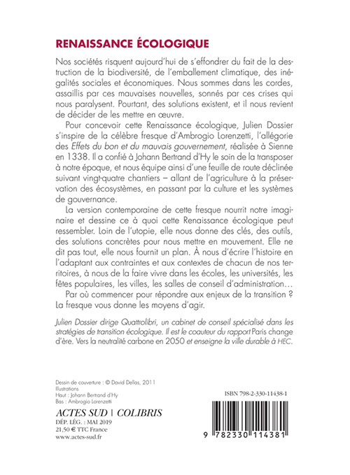 Renaissance écologique - Julien Dossier - ACTES SUD