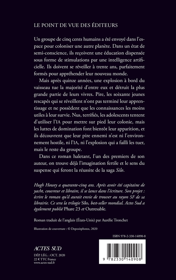 Une colonie - Hugh Howey - ACTES SUD