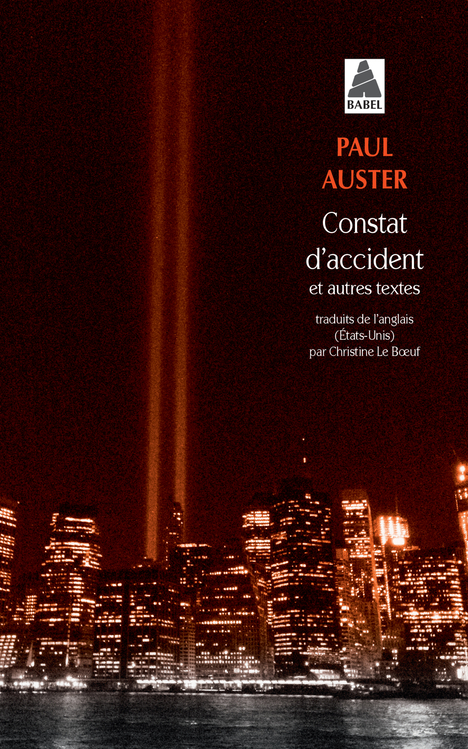 Constat d'accident - Paul Auster - ACTES SUD