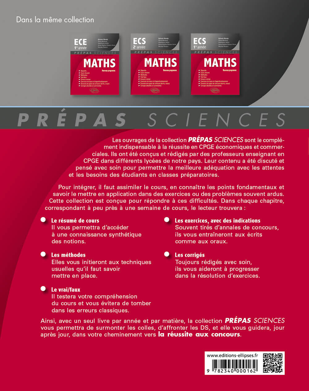 Mathématiques ECE 2e année - nouveau programme 2014 - Sylvain Rondy - ELLIPSES