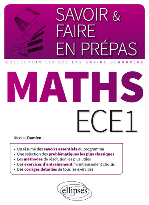 Mathématiques ECE1 - Nicolas Damien - ELLIPSES