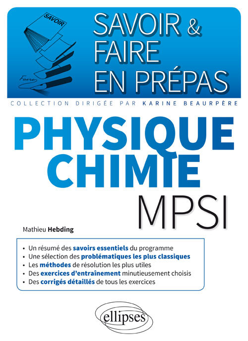 Physique-chimie MPSI - Mathieu Hebding - ELLIPSES