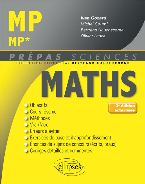 Mathématiques MP/MP* - 3e édition actualisée - Ivan Gozard - ELLIPSES