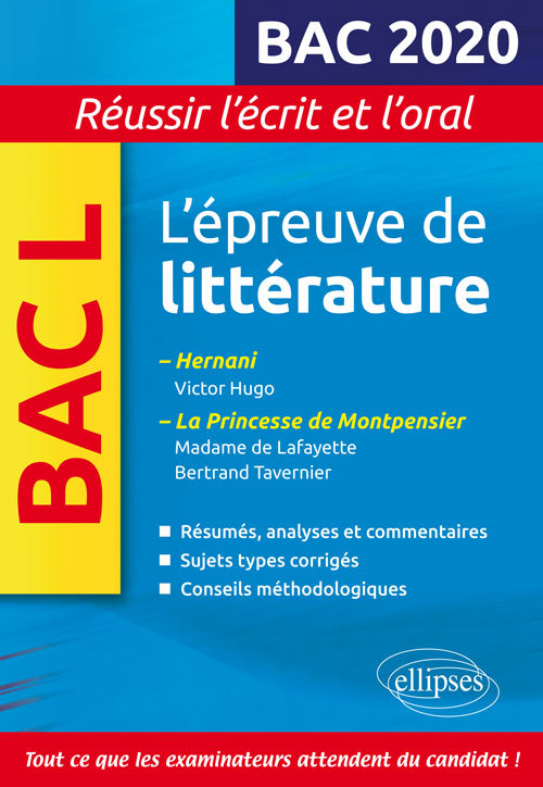 Épreuve de littérature Bac 2019-2020 - Marie-Henriette Bru - ELLIPSES