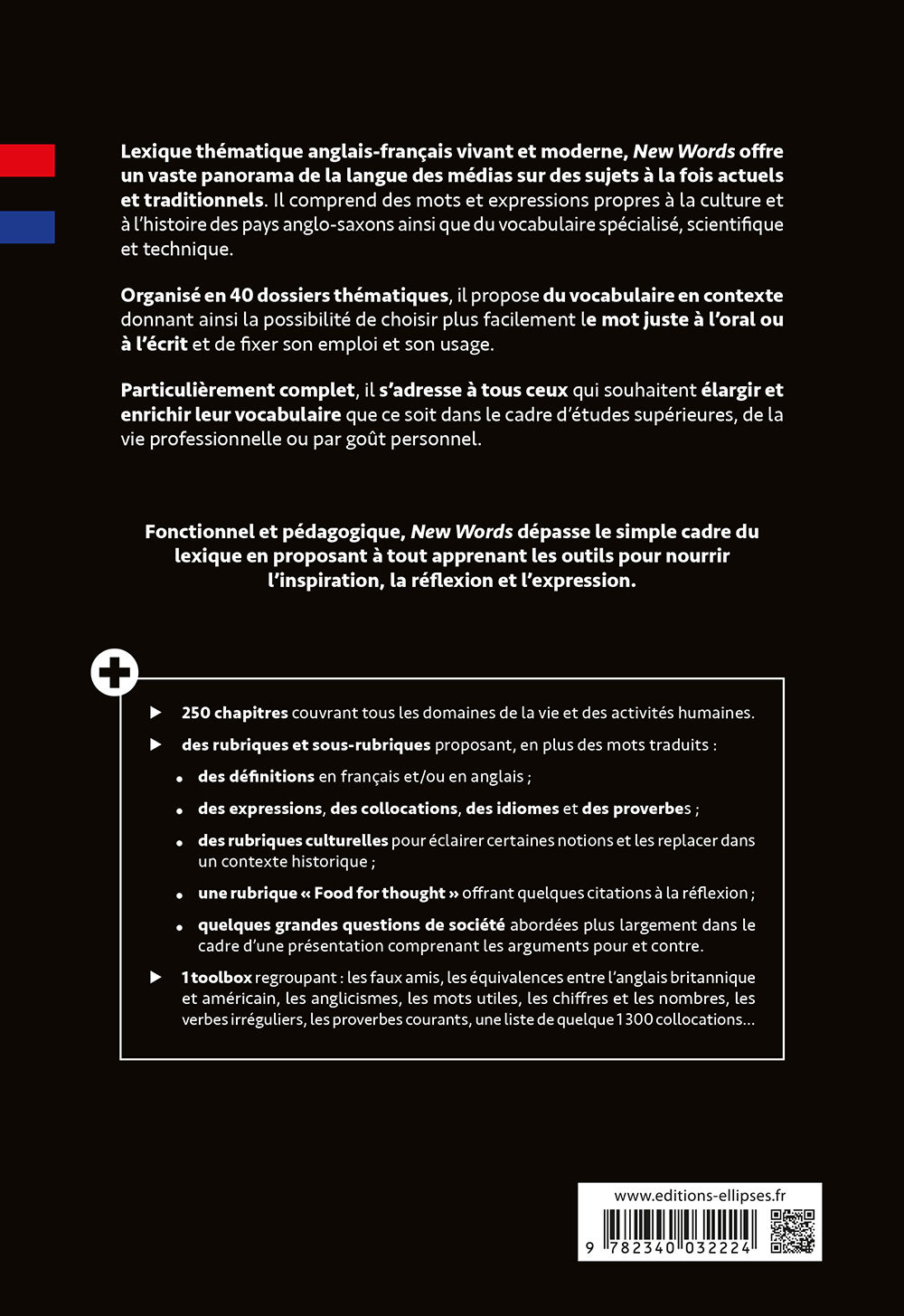 New Words. Lexique thématique du vocabulaire  anglais-français contemporain - Florent Gusdorf - ELLIPSES