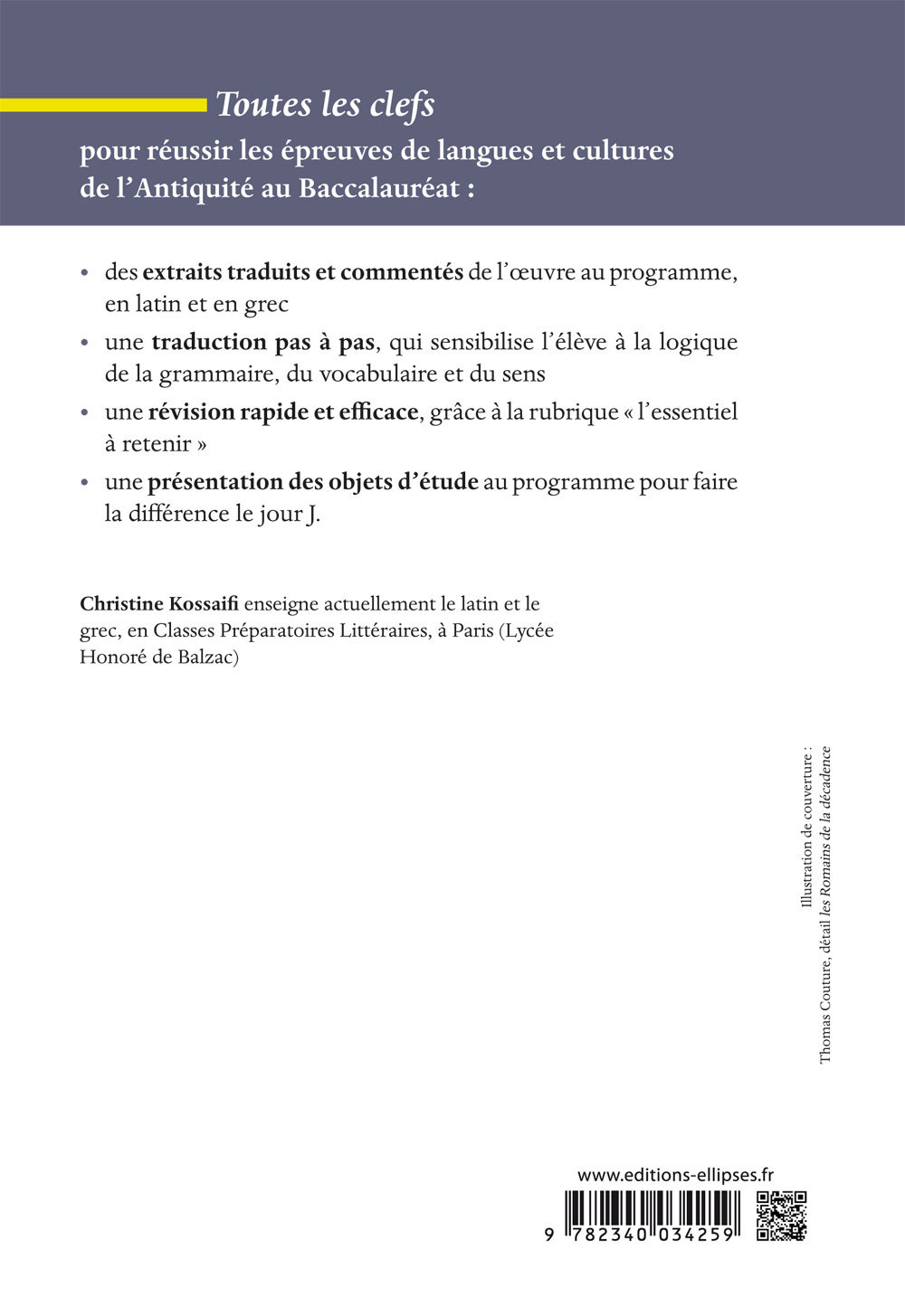 Le latin et le grec au BAC 2020. Pétrone, Satiricon § XXVII-LXXVIII « Le festin chez Trimalcion » et Ménandre, Le Dyscolos - Christine Kossaifi - ELLIPSES