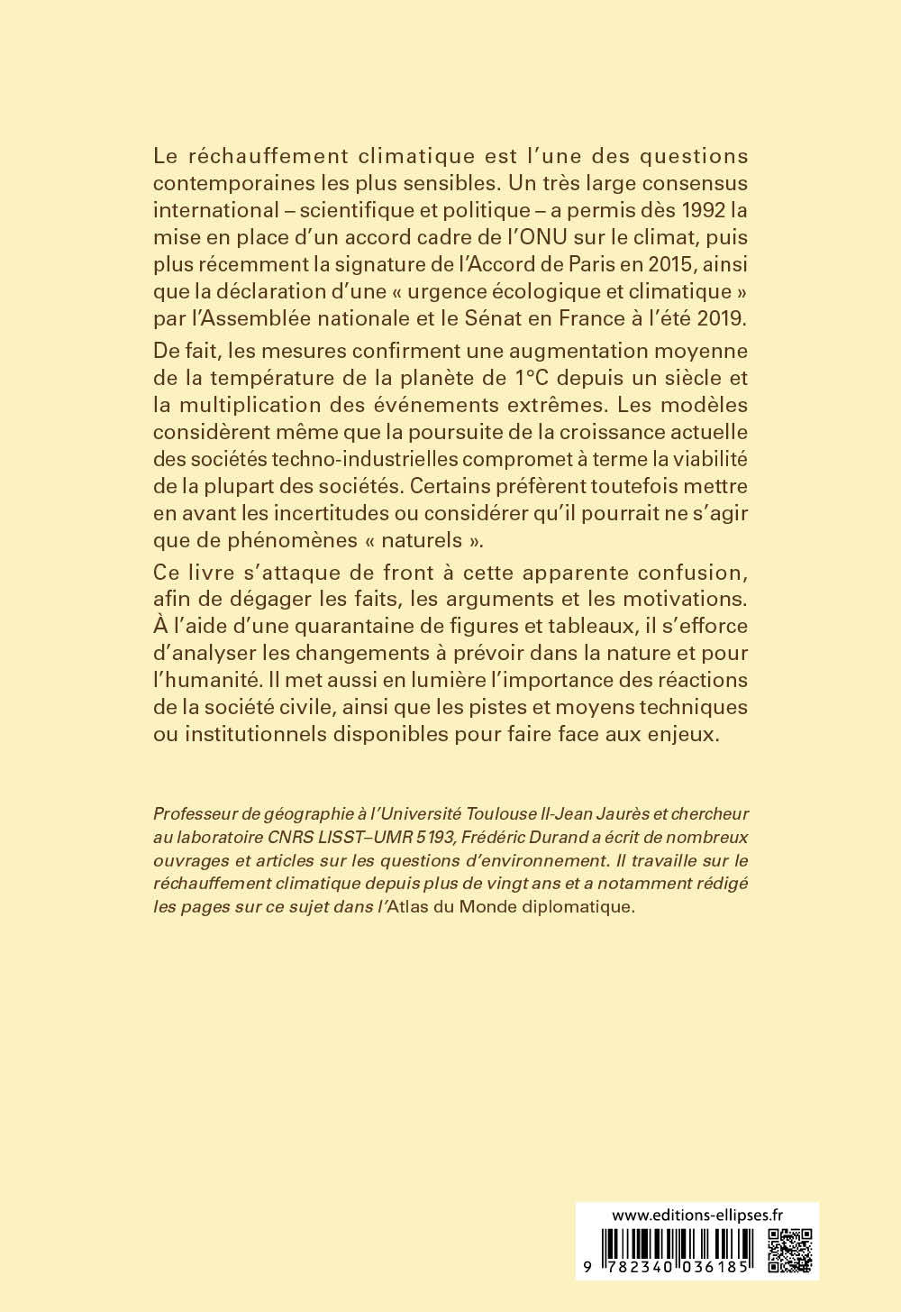 Le réchauffement climatique : enjeu crucial du XXIe siècle - Frédéric Durand - ELLIPSES