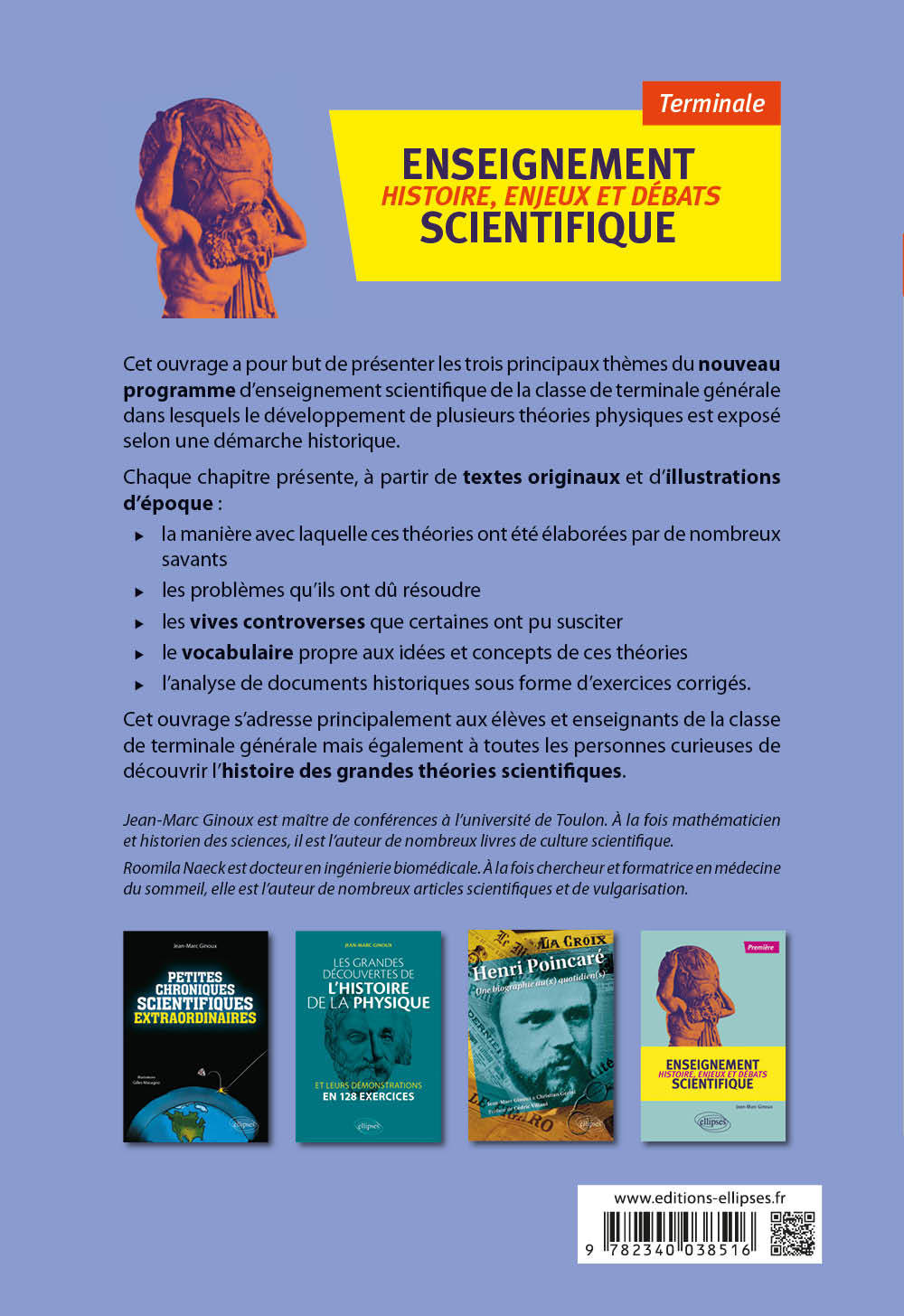 Enseignement scientifique : Histoire, enjeux et débats - Terminale - Jean-Marc Ginoux - ELLIPSES