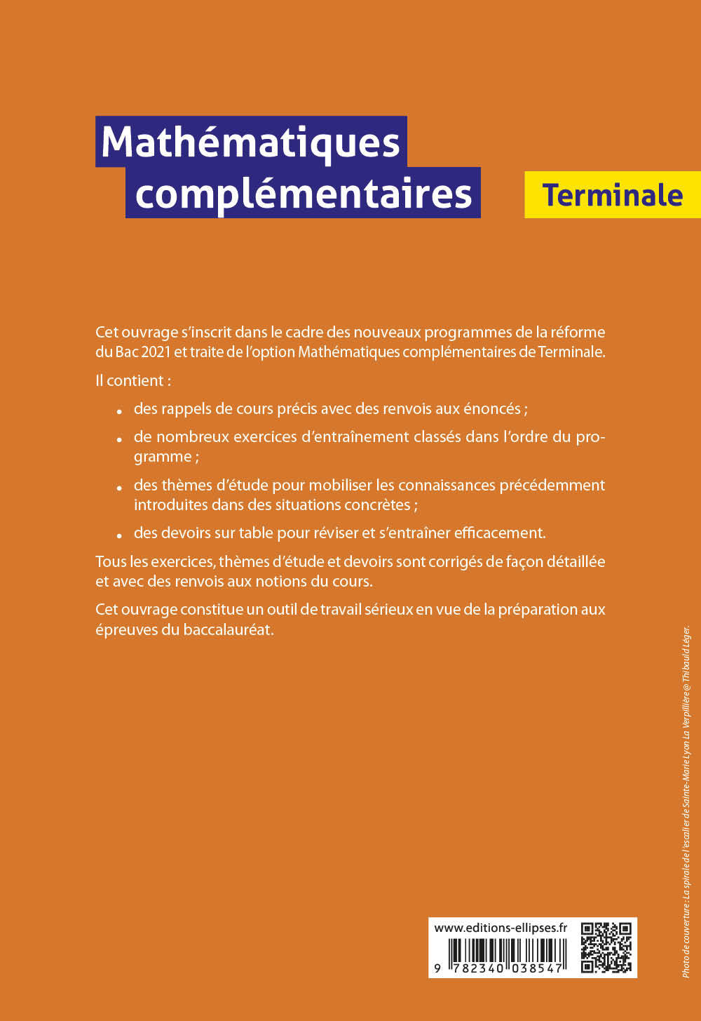 Mathématiques complémentaires - Terminale - Exercices et thèmes d'études corrigés - Nouveaux programmes - Jean-Luc Gauchon - ELLIPSES