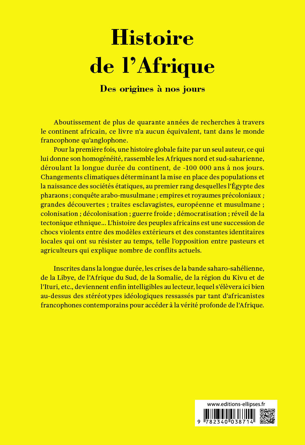 Histoire de l’Afrique – Des origines à nos jours - 2e édition - Bernard Lugan - ELLIPSES