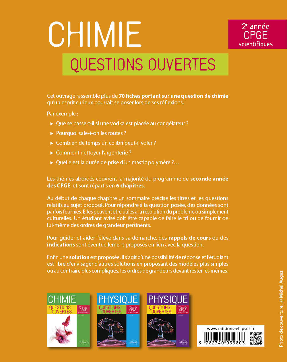 Chimie - Questions ouvertes - 2e année de CPGE scientifiques - Lionel Uhl - ELLIPSES