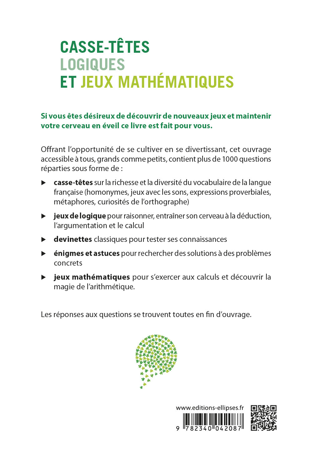 Casse-têtes logiques et jeux mathématiques - Ramdane Ouahès - ELLIPSES