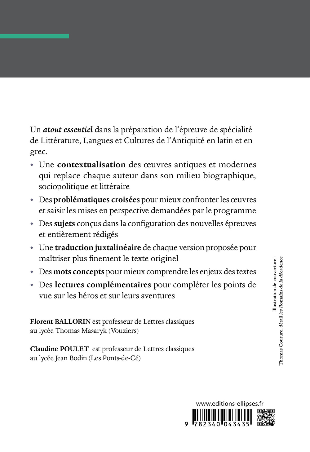 Le latin et le grec au bac 2021. Spécialité Littérature, Langues et Cultures de l'Antiquité. Terminale. Nouveaux programmes. Plutarque, La Vie d'Alcibiade. Francis Scott Fitzgerald, Gatsby le magnifique. Apulée, Les Métamorphoses (livres 1 à 3). Isabel Al