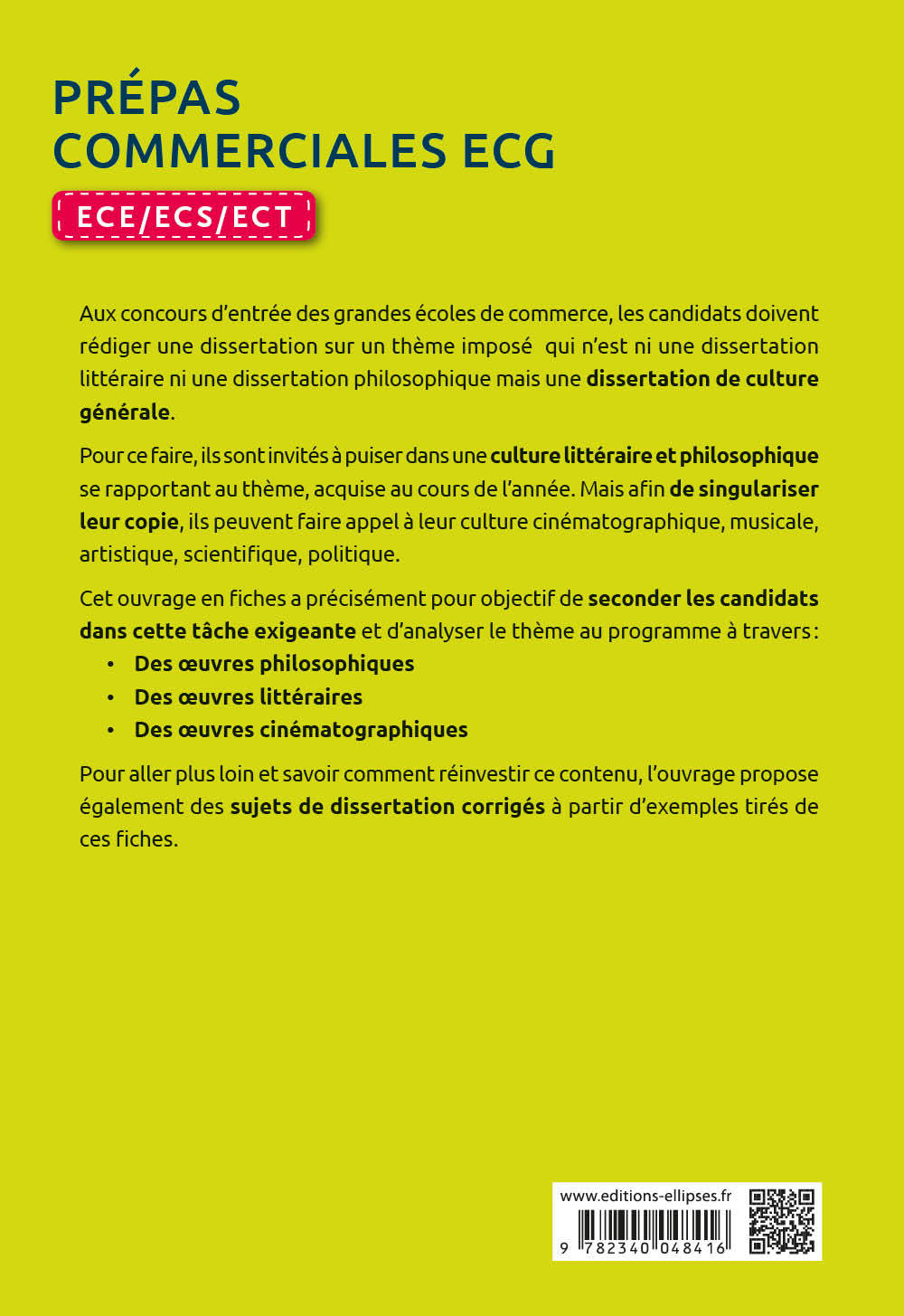 Aimer. 50 œuvres en fiches pour réussir sa dissertation de culture générale. Prépas commerciales ECG (ECE / ECS / ECT) 2022 - Cyril Morana - ELLIPSES