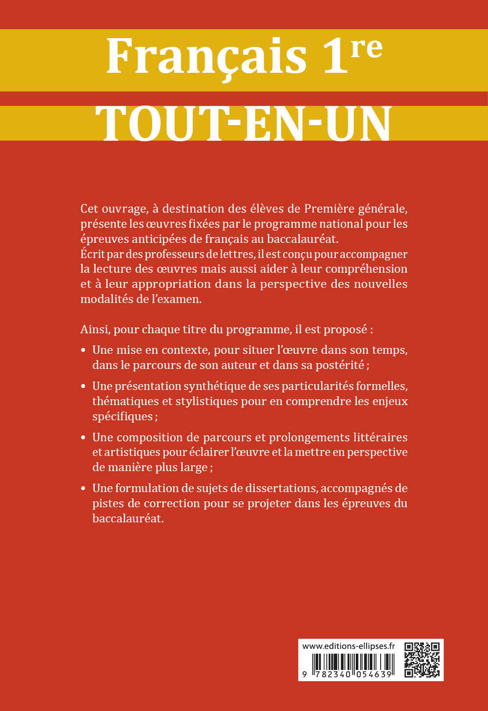 Français. Première. Tout-en-un sur les œuvres au programme du bac. Session 2021-2022 - (coord.) Emilie Muraru - ELLIPSES