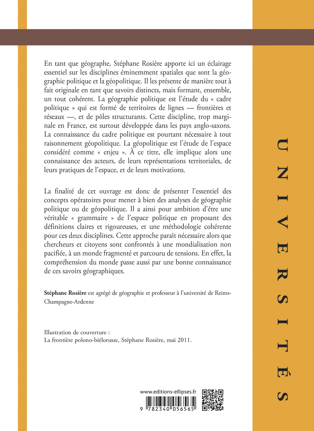 Géographie politique et géopolitique. Une grammaire de l’espace politique - Stéphane Rosière - ELLIPSES