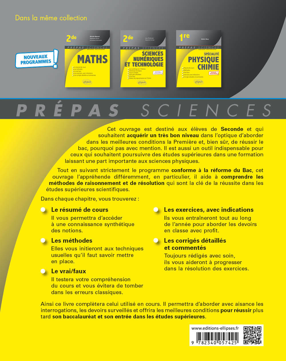 Physique-chimie - Seconde - Nouveaux programmes - Cédric Roux - ELLIPSES