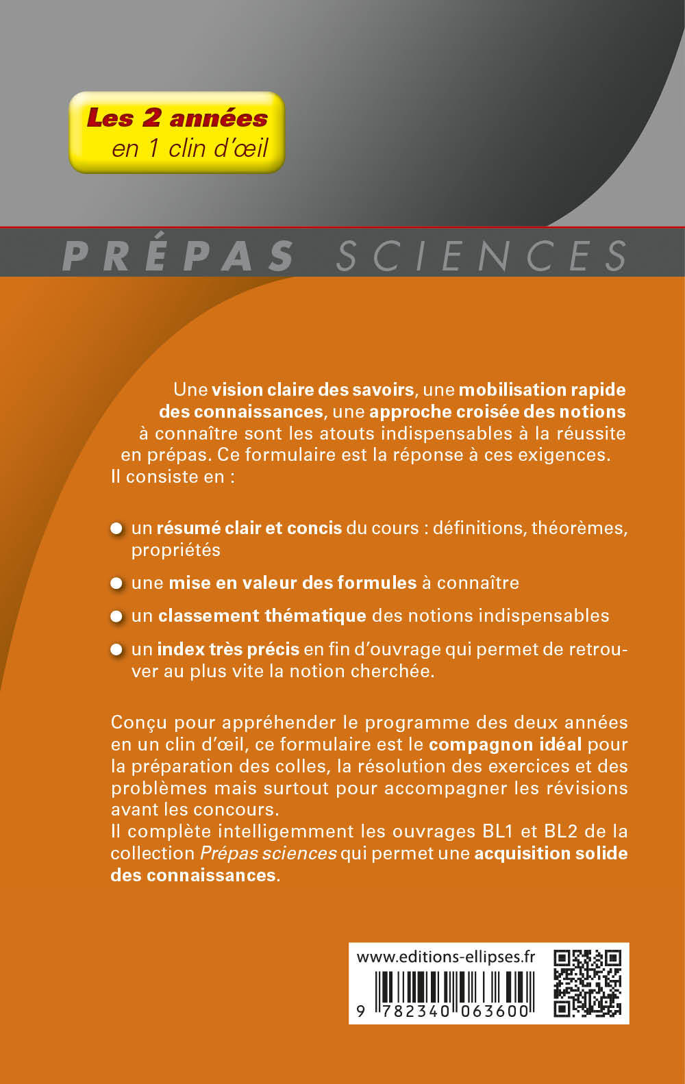 Formulaire Mathématiques - BL 1re et 2e années - 2e édition - Sylvain Rondy - ELLIPSES