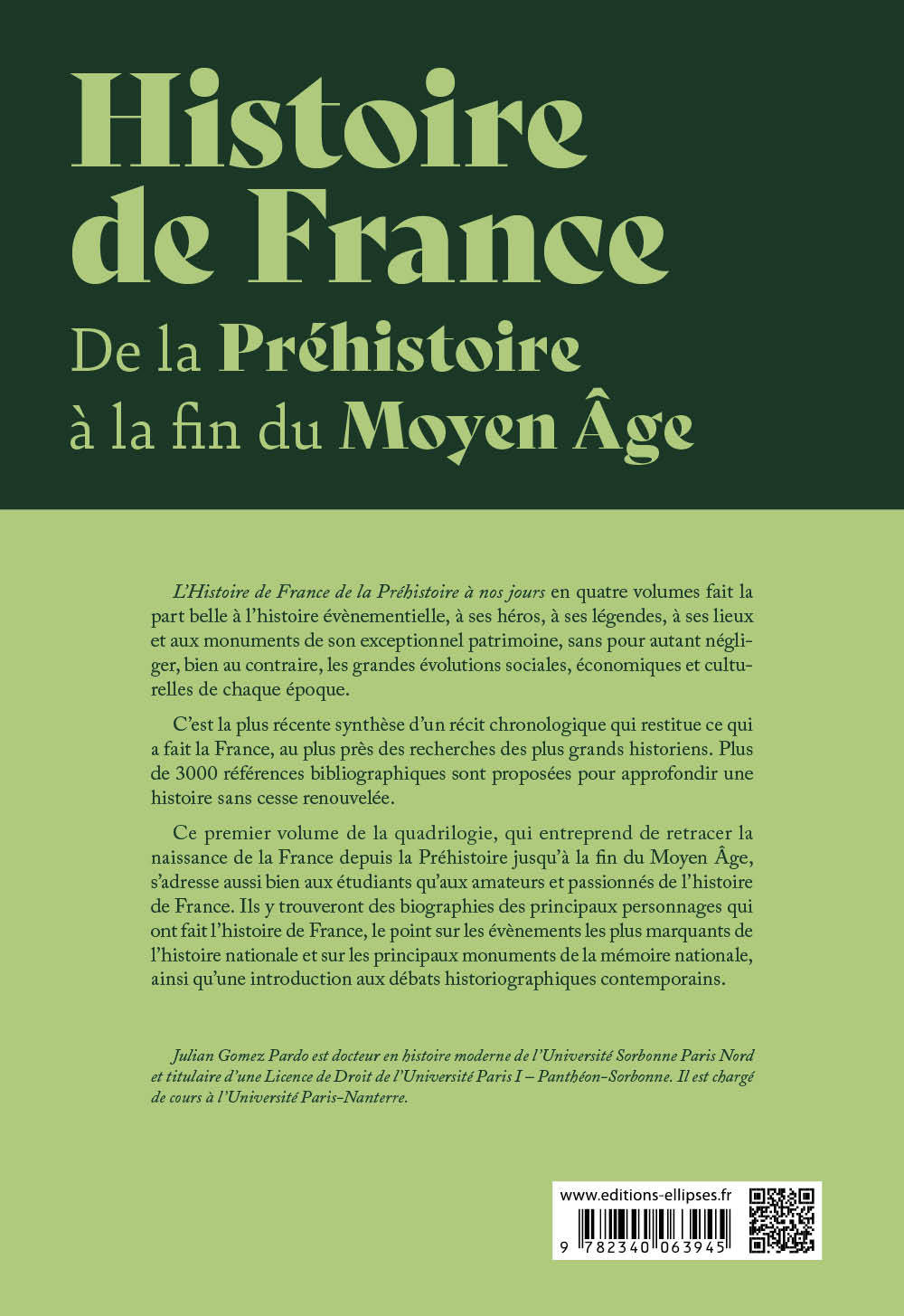 Histoire de France, volume 1 - Julian Gomez Pardo - ELLIPSES