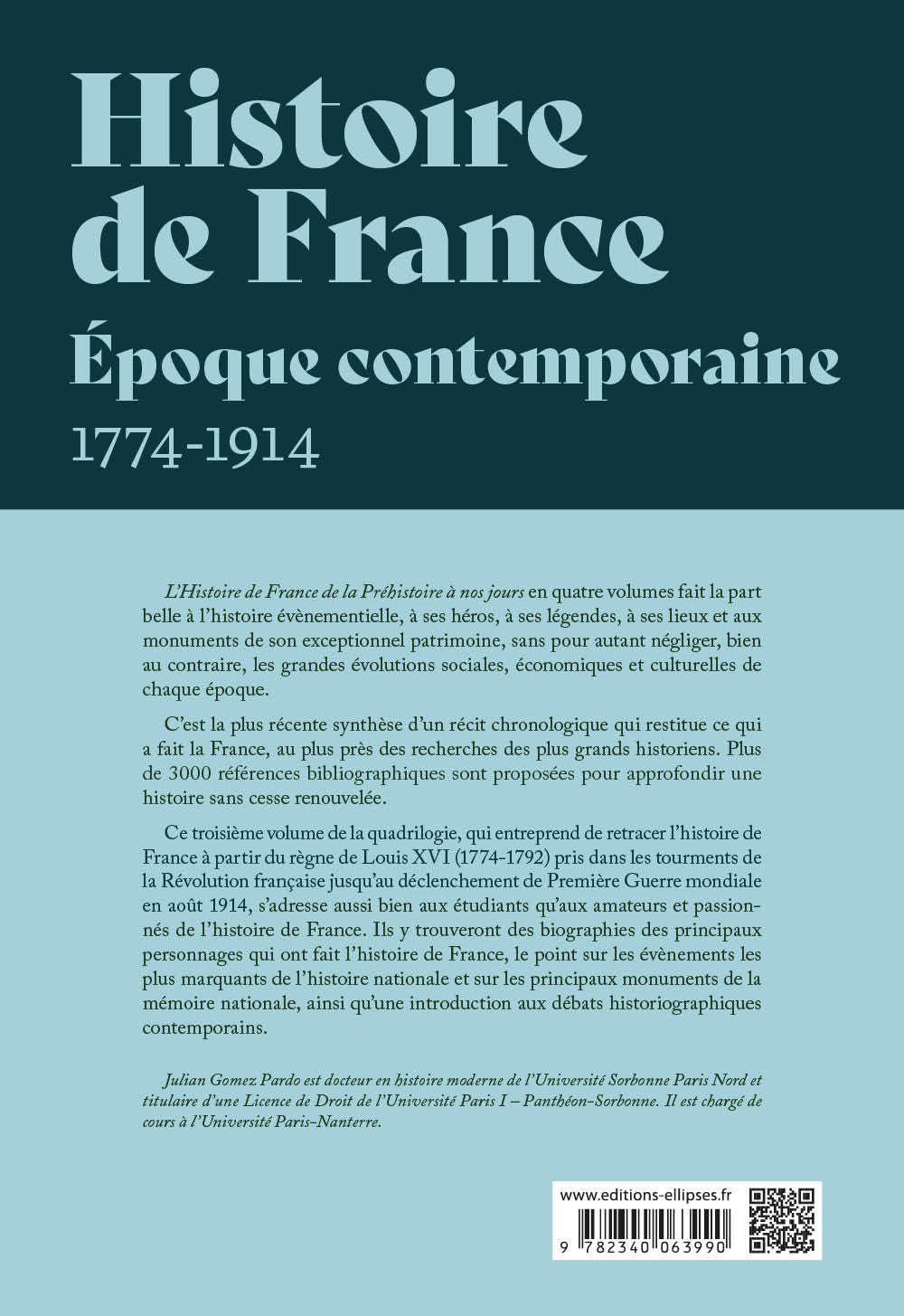 Histoire de France, volume 3 - Julian Gomez Pardo - ELLIPSES