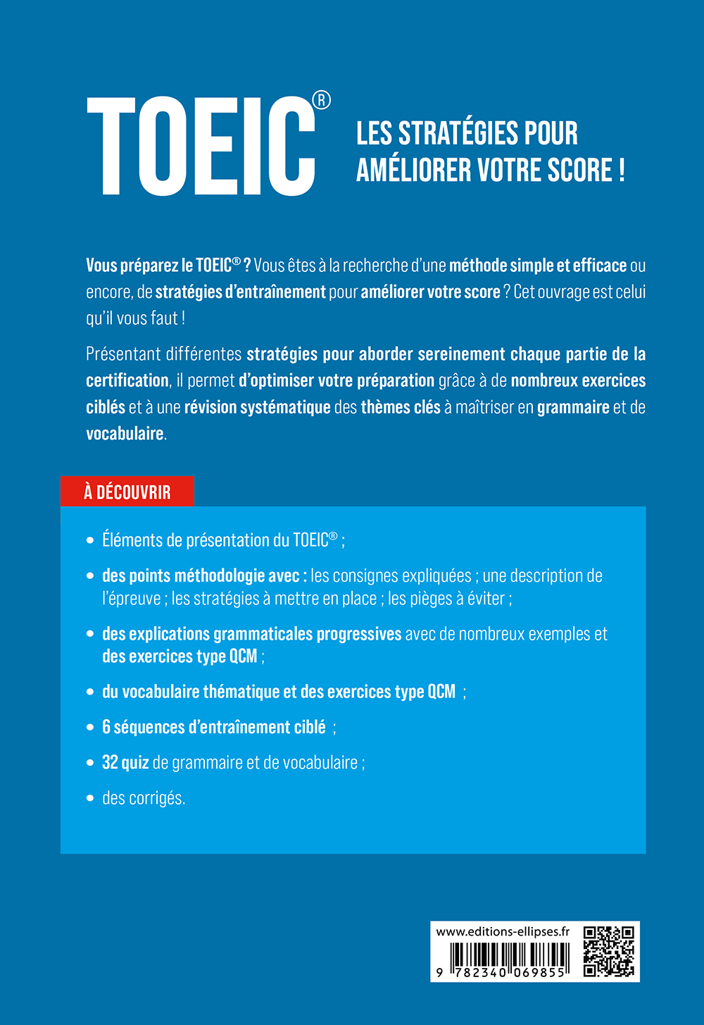 TOEIC®  Les stratégies pour améliorer votre score ! - Séverine Grosselin - ELLIPSES