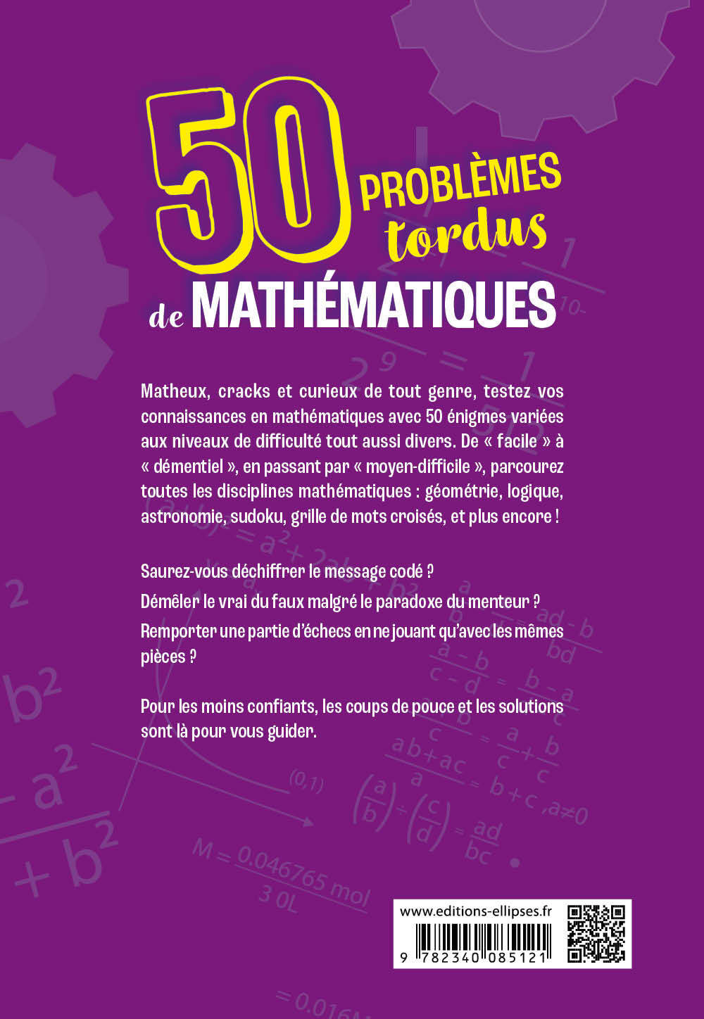 50 problèmes tordus de mathématiques - Marie-Pierre Falissard - ELLIPSES