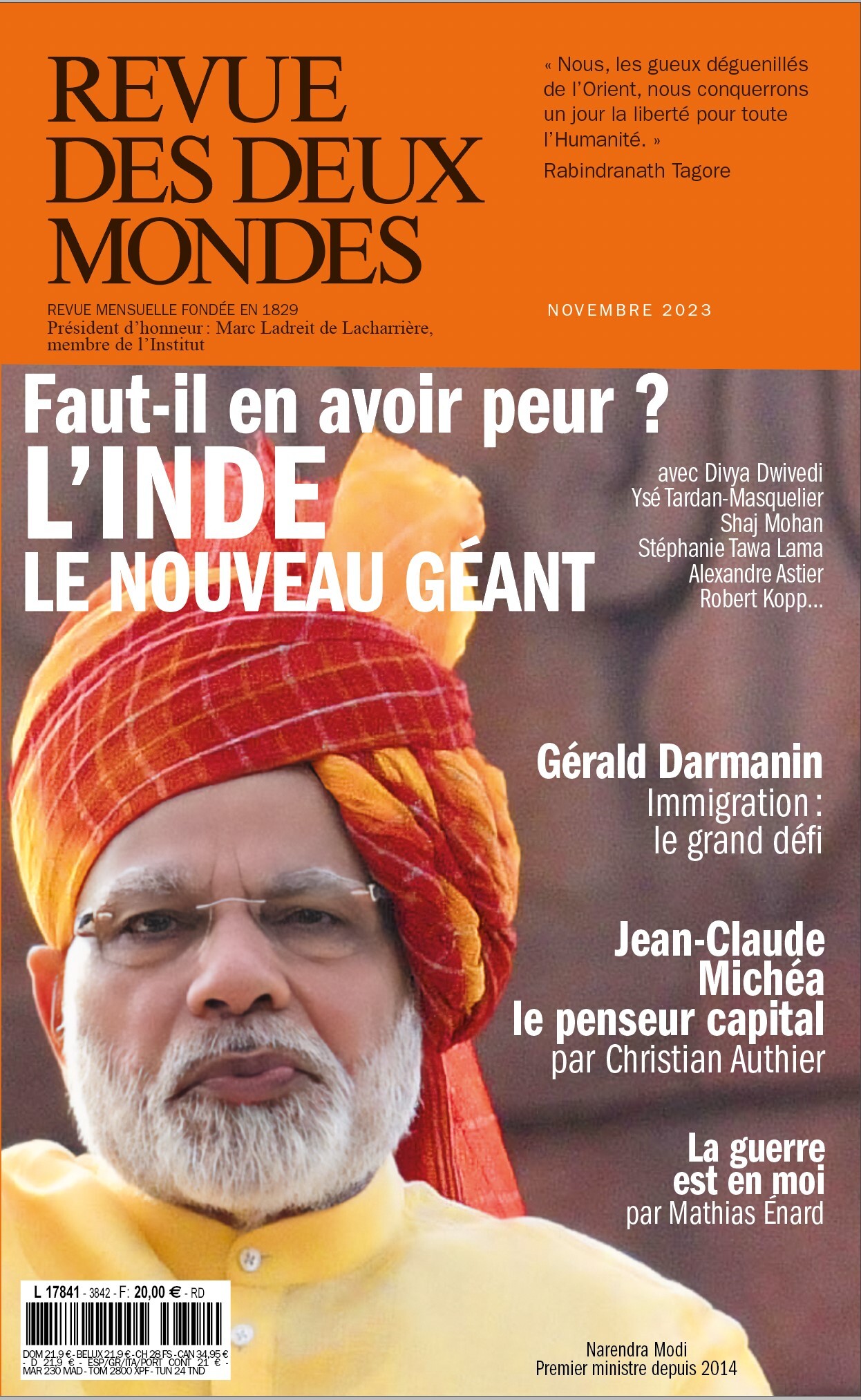 Revue des Deux Mondes Novembre 2023 - L'Inde -  Collectif - REVUE 2 MONDES