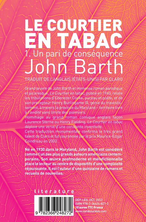 Le Courtier en tabac. tome 1 - John Barth - CAMBOURAKIS