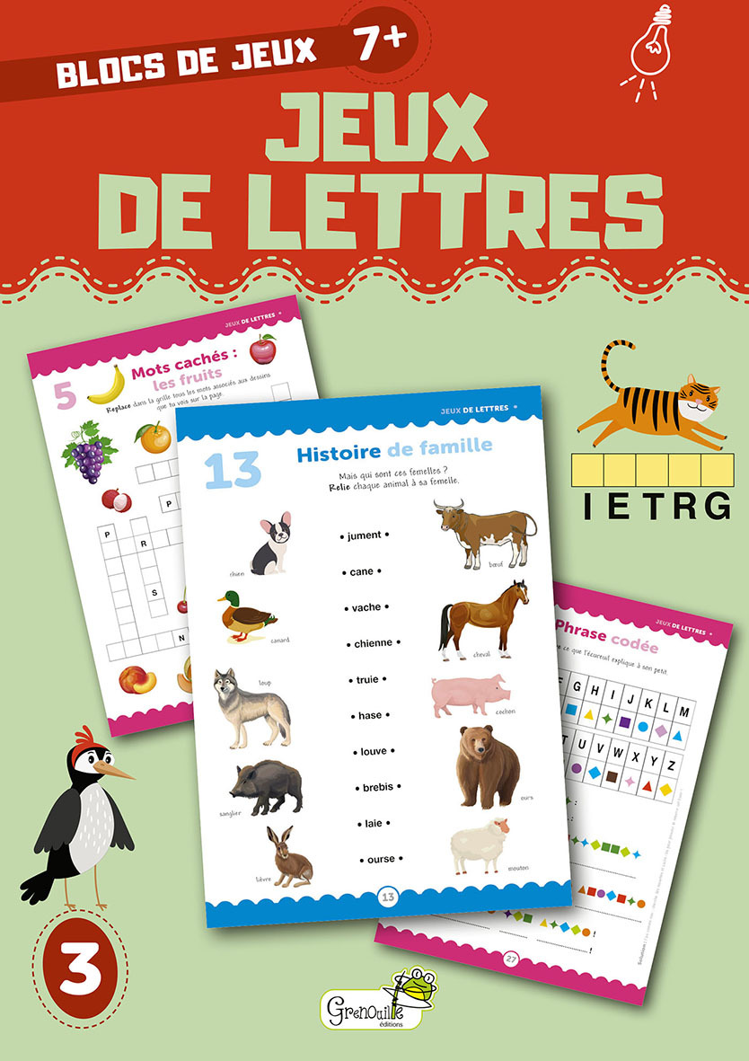 JEUX DE LETTRES - 7 ANS ET + -  Collectif - GRENOUILLE