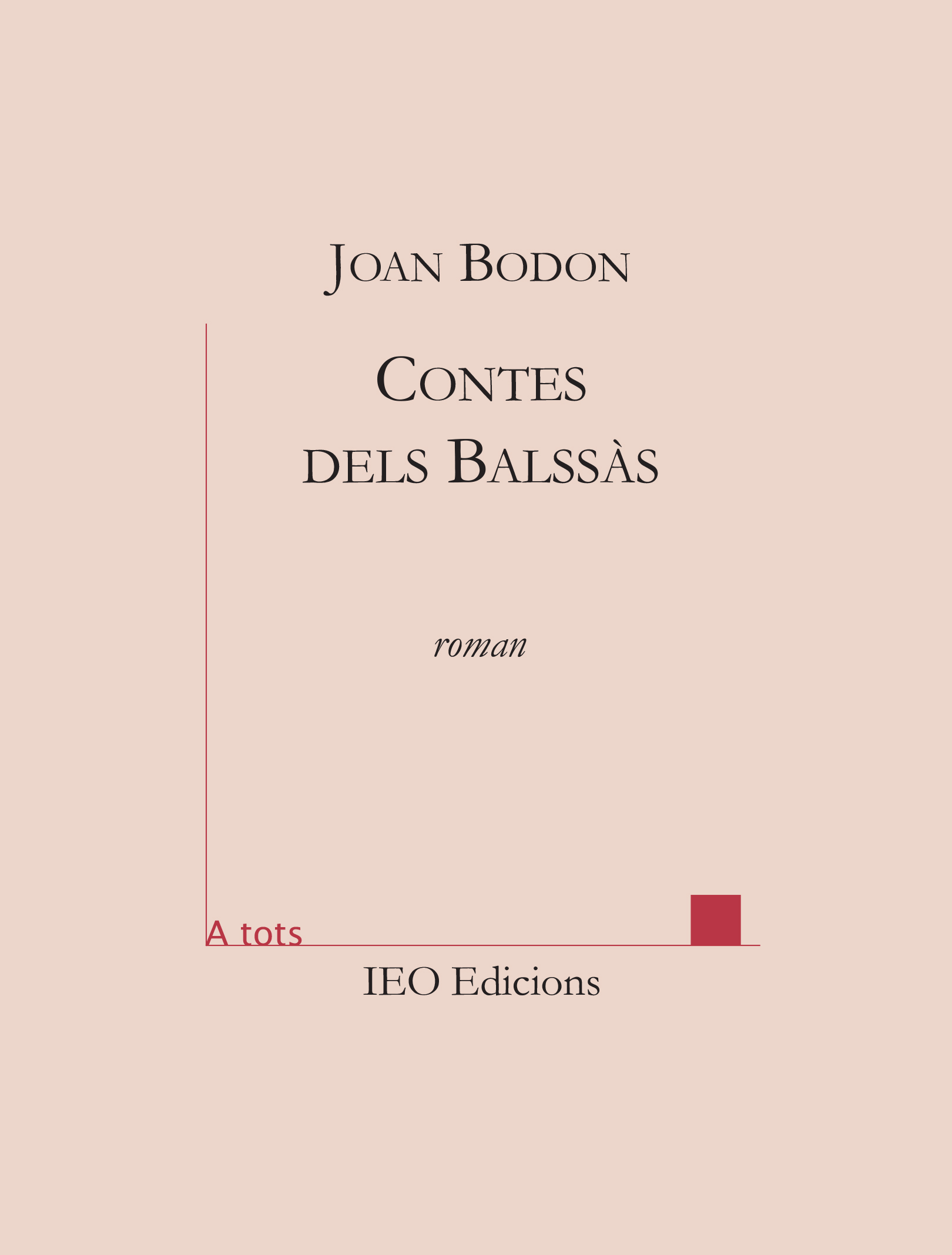 Contes dels balssas - Joan Bodon - IEO