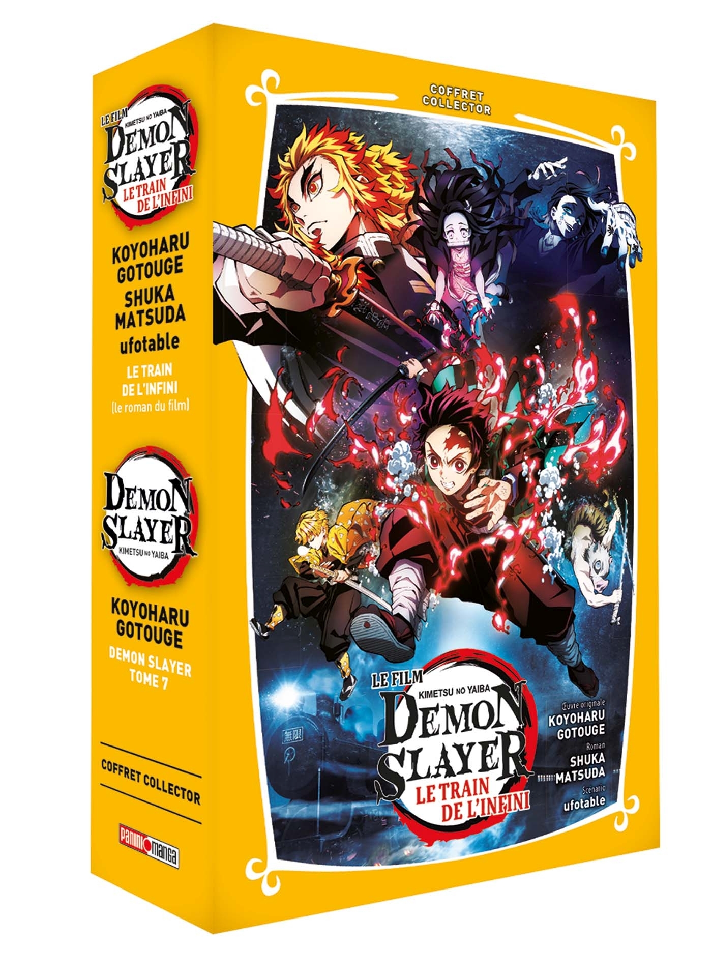 Coffret Demon Slayer T07 + Roman jeunesse T03 - Koyoharu Gotouge - PANINI