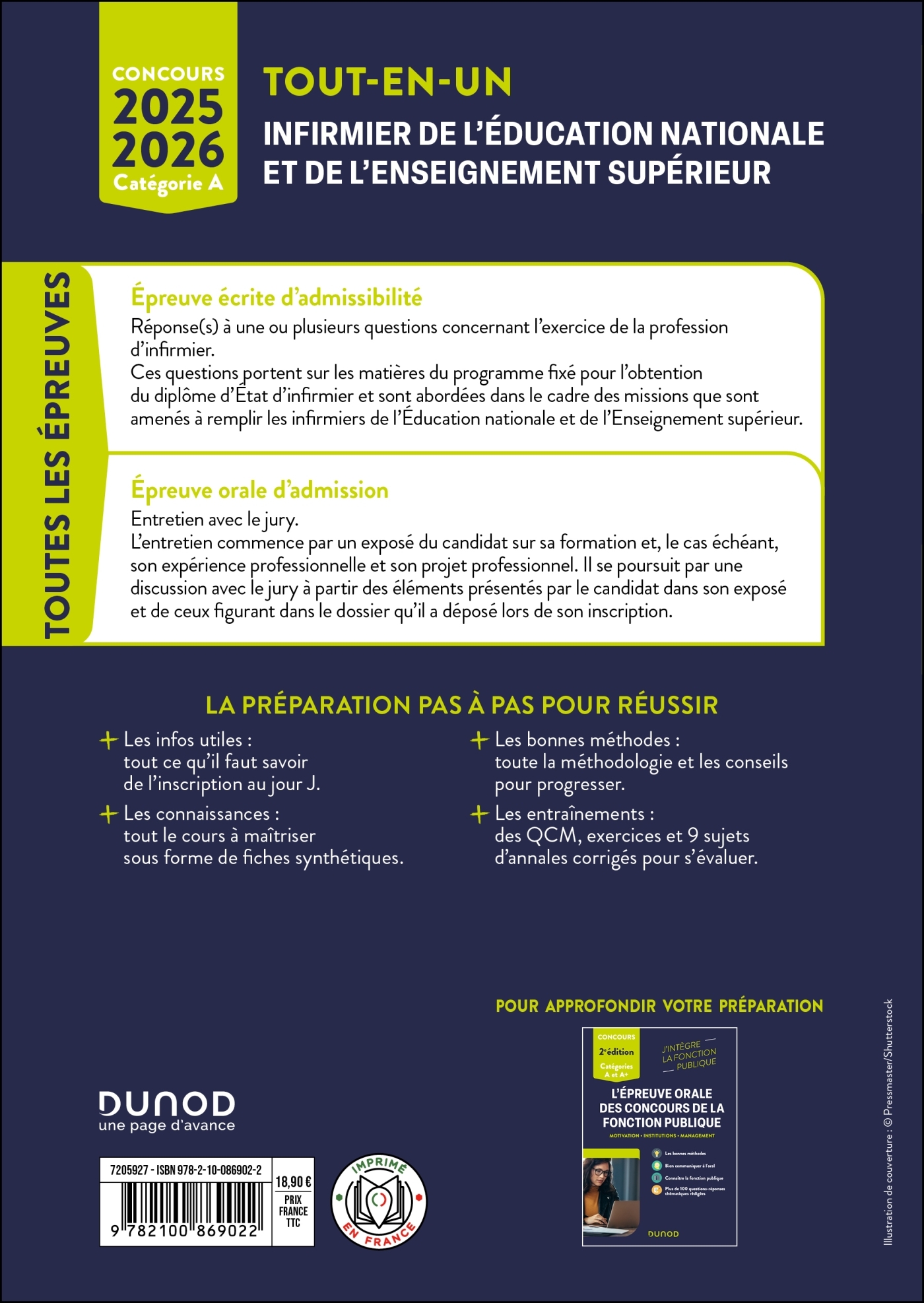 Concours Infirmier de l'éducation nationale et de l'enseignement supérieur 2025-2026 - Julien Dangles - DUNOD