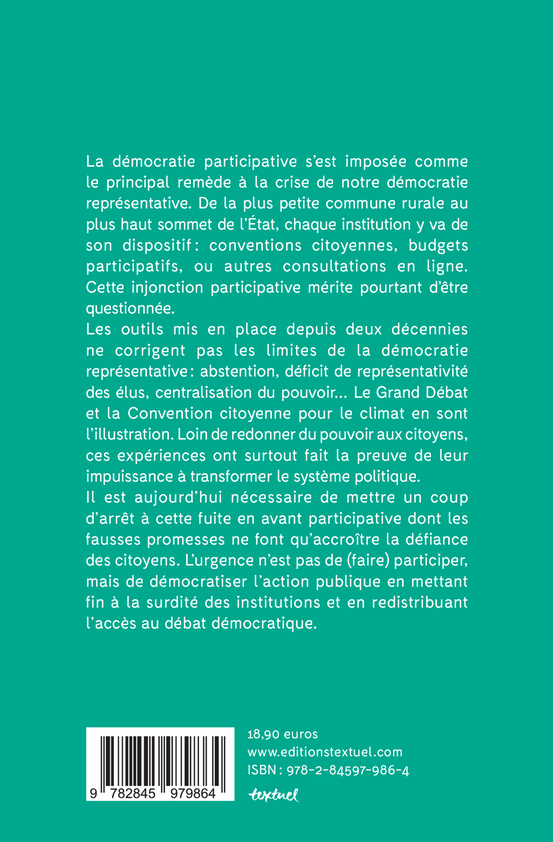 Pour en finir avec la démocratie participative - Manon Loisel - TEXTUEL