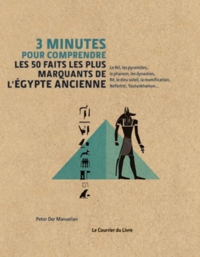 3 MINUTES POUR COMPRENDRE LES 50 FAITS LES PLUS MARQUANTS DE L'EGYPTE ANCIENNE - MANUELIAN/HISSEY - COURRIER LIVRE