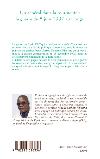 Un général dans la tourmente: la guerre du 5 juin 1997 au Congo - Anselme Mackoumbou-Nkouka - L'HARMATTAN