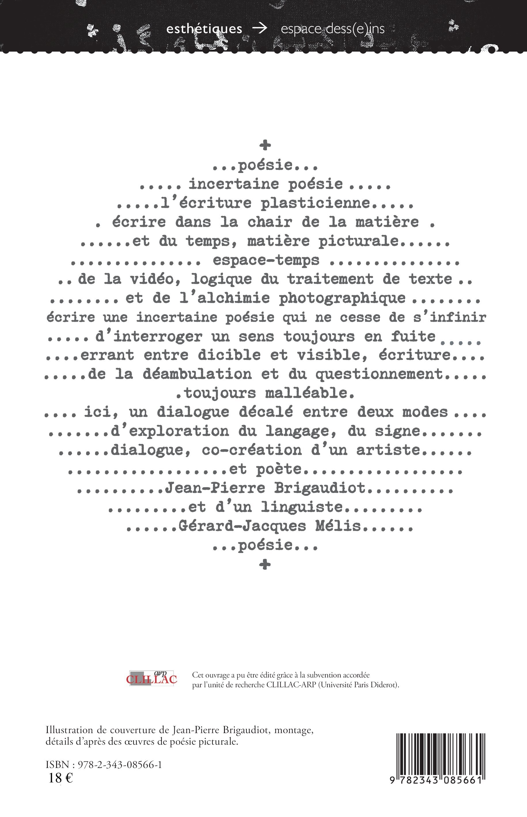 Une incertaine poésie... (de l'écriture plasticienne) - Gérard-Jacques Mélis - L'HARMATTAN