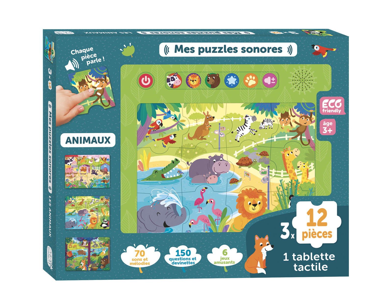 MES PUZZLES SONORES - LES ANIMAUX - COLLECTIF - 1 2 3 SOLEIL