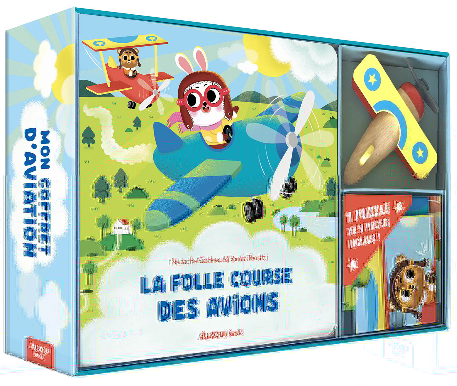 MON COFFRET D'AVIATION - LA FOLLE COURSE DES AVIONS - BARETTI/GODEAU - AUZOU