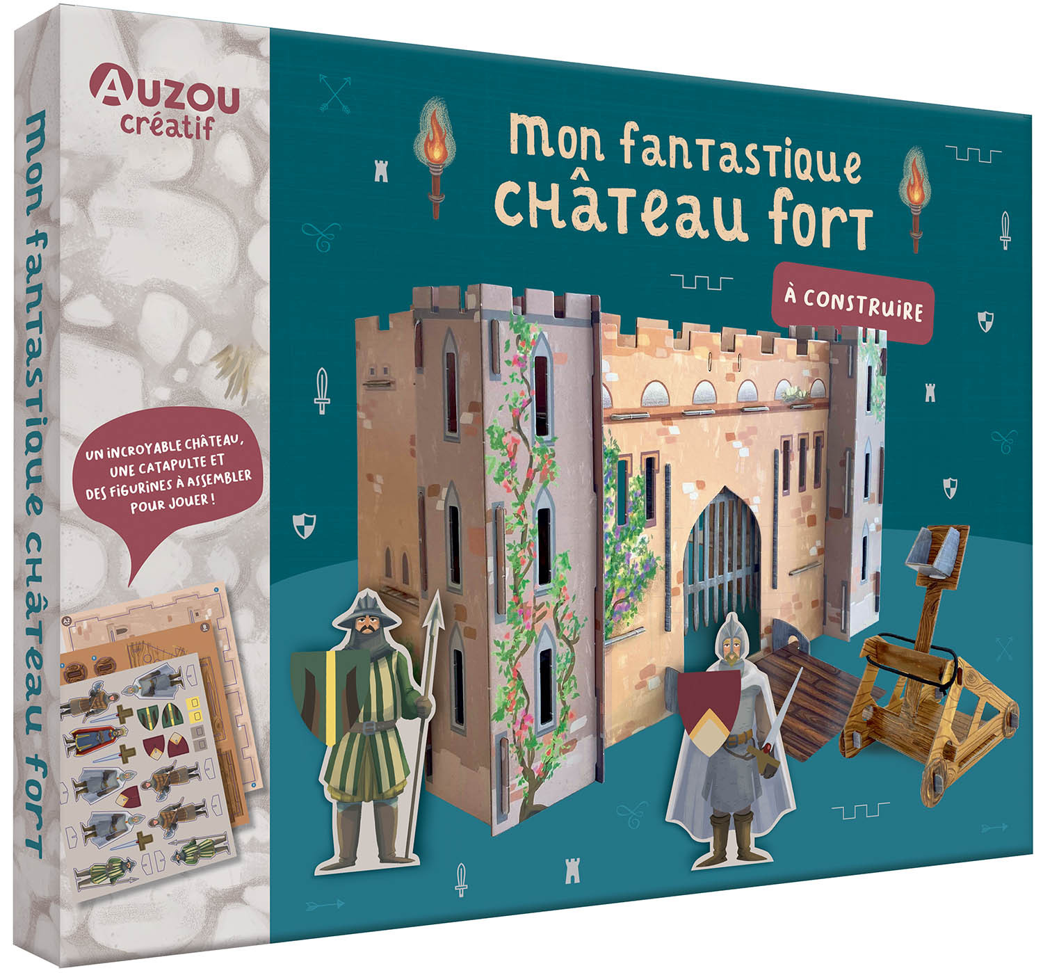 MON COFFRET D'ARTISTE - MON FANTASTIQUE CHÂTEAU FORT À CONSTRUIRE - LE LOARER BENEDICTE - AUZOU