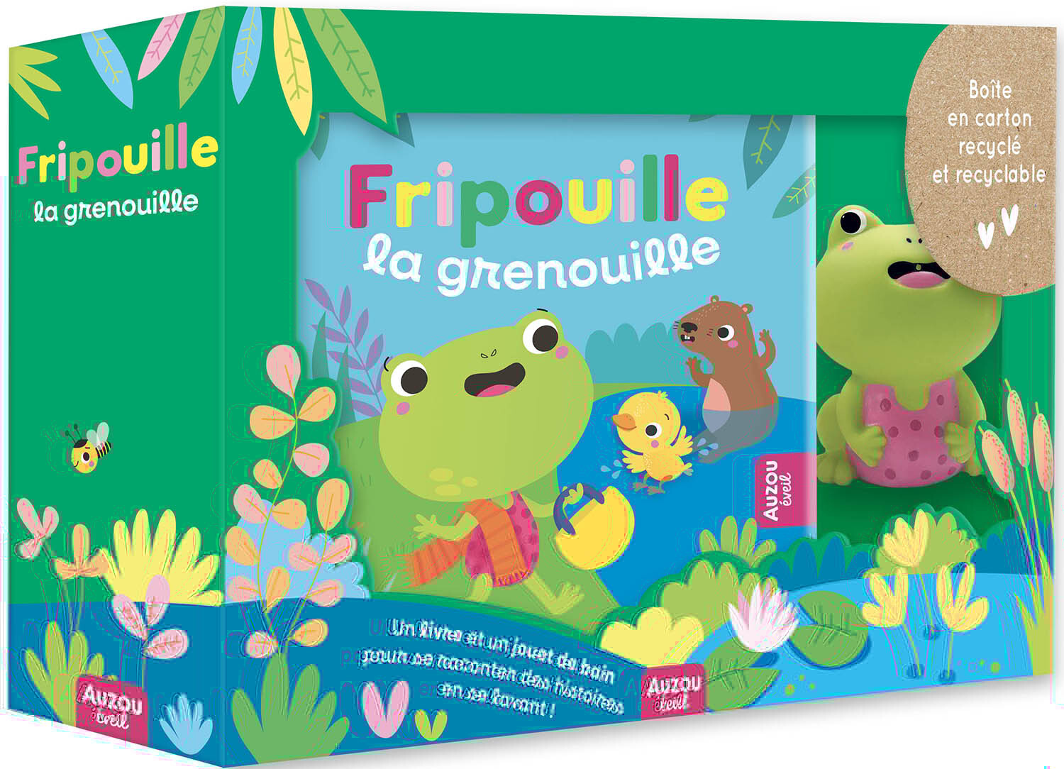 MON PREMIER LIVRE DE BAIN - FRIPOUILLE LA GRENOUILLE (VALISETTE CARTON) - MARTINEZ PENA SIGRID - AUZOU