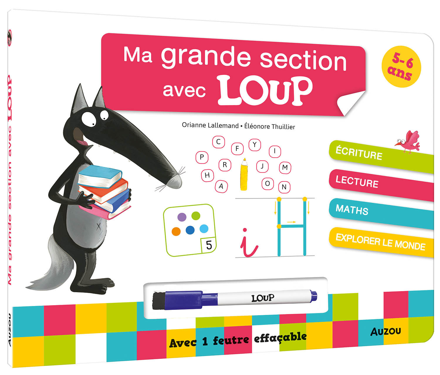 MA GRANDE SECTION AVEC LOUP - LIVRE-ARDOISE - LALLEMAND/THUILLIER - AUZOU