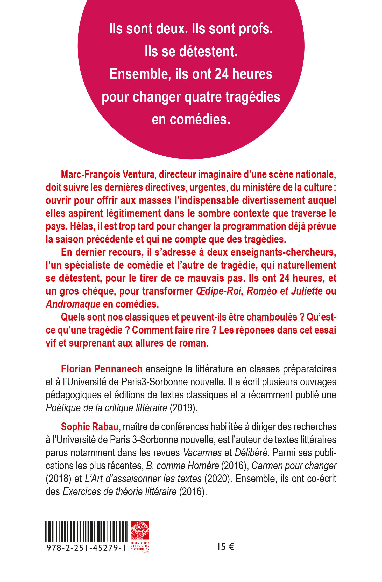 Mission : Comédie - Florian Pennanech - BELLES LETTRES